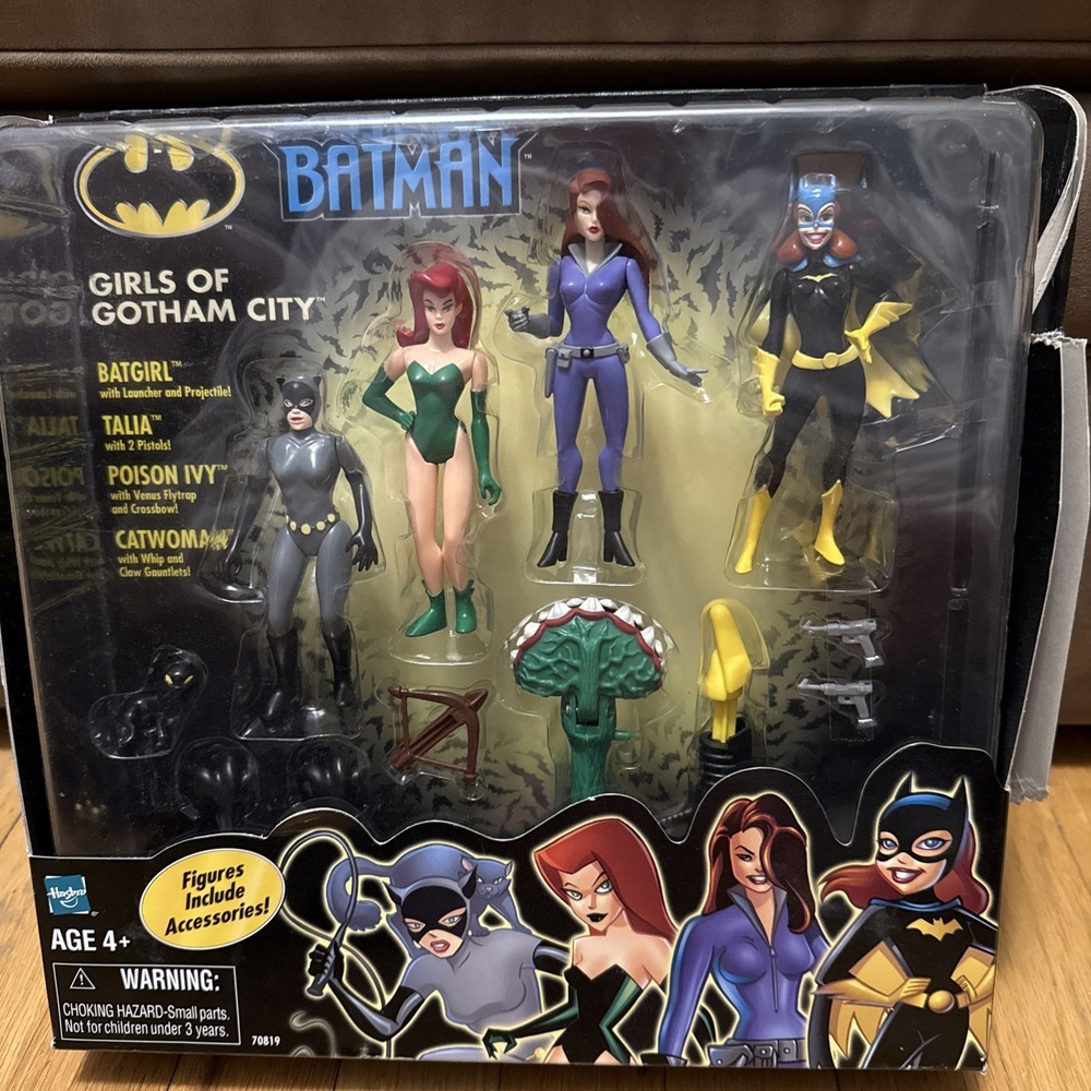 Batman Animated GIRLS OF GOTHAM CITy 4 Figure Set in Great Box! Hasbro 2003
